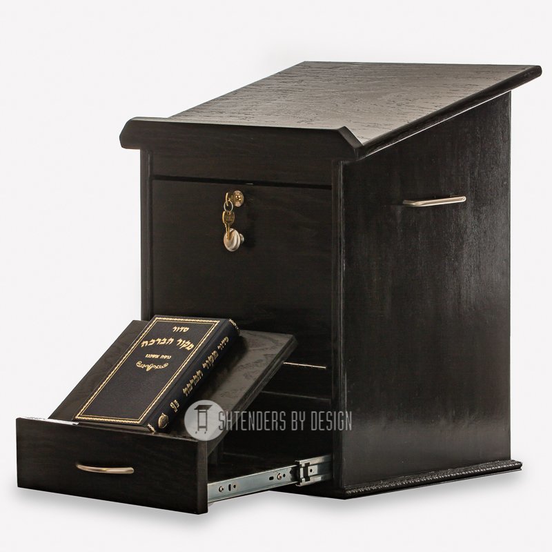 Table-Top Shtender with Pull-Out in black finish